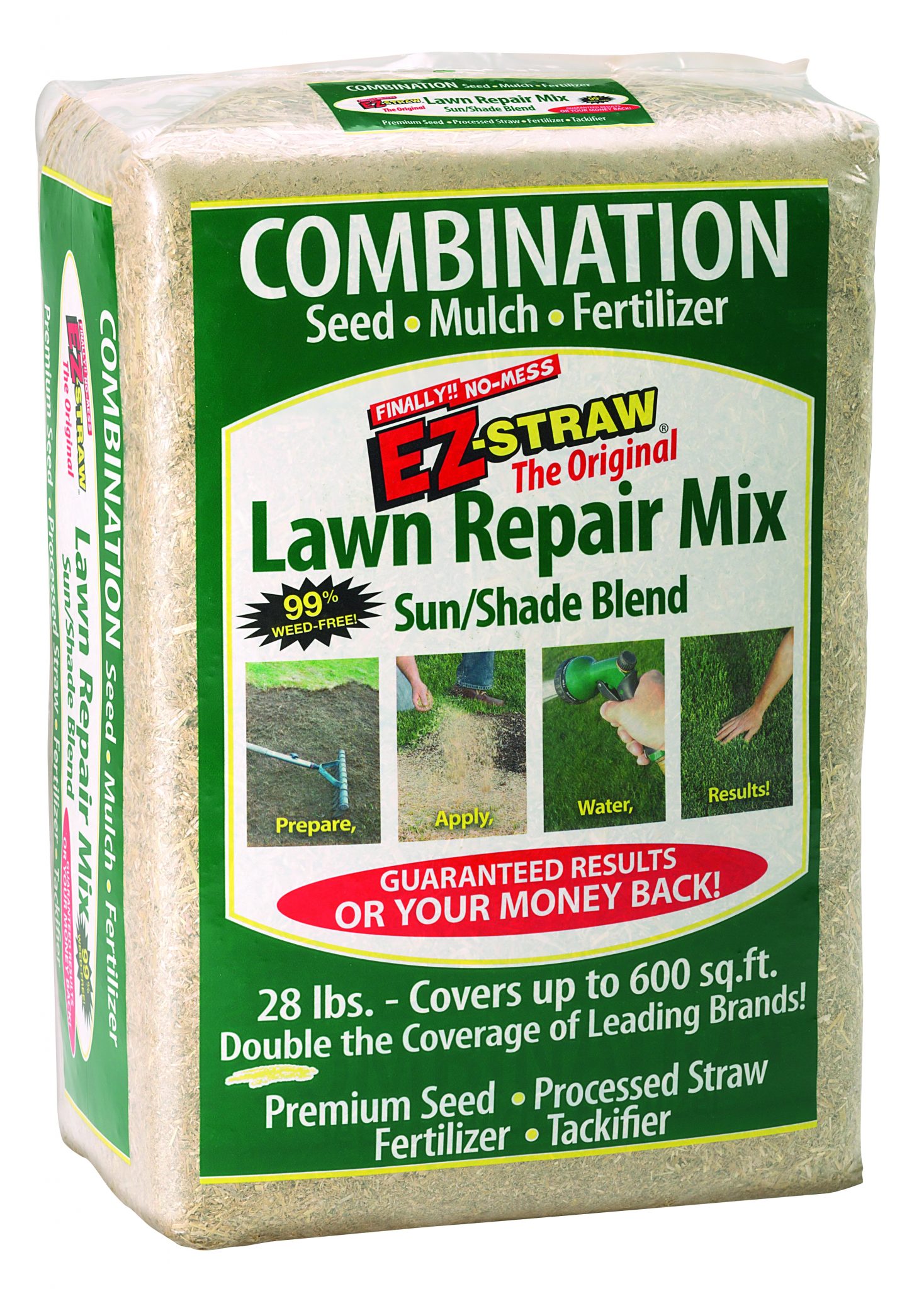 "EZStraw" LAWN REPAIR MIX 28 SUN/SHADE Rhino Seed & Landscape