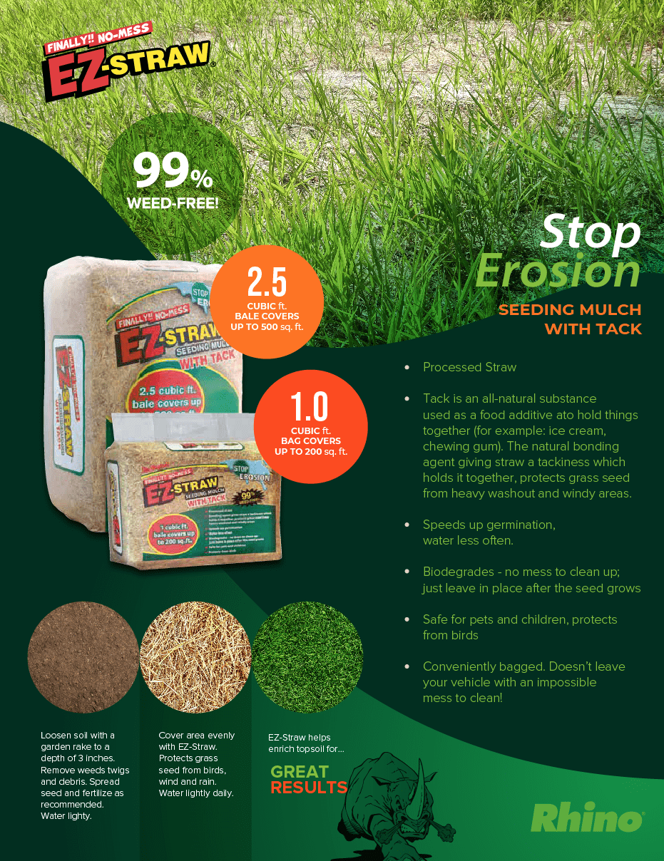 EZStraw Rhino Seed & Landscape The Rhino Way
